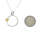 Daughter in Law Circle and Heart Necklace in Sterling Silver and Bronze