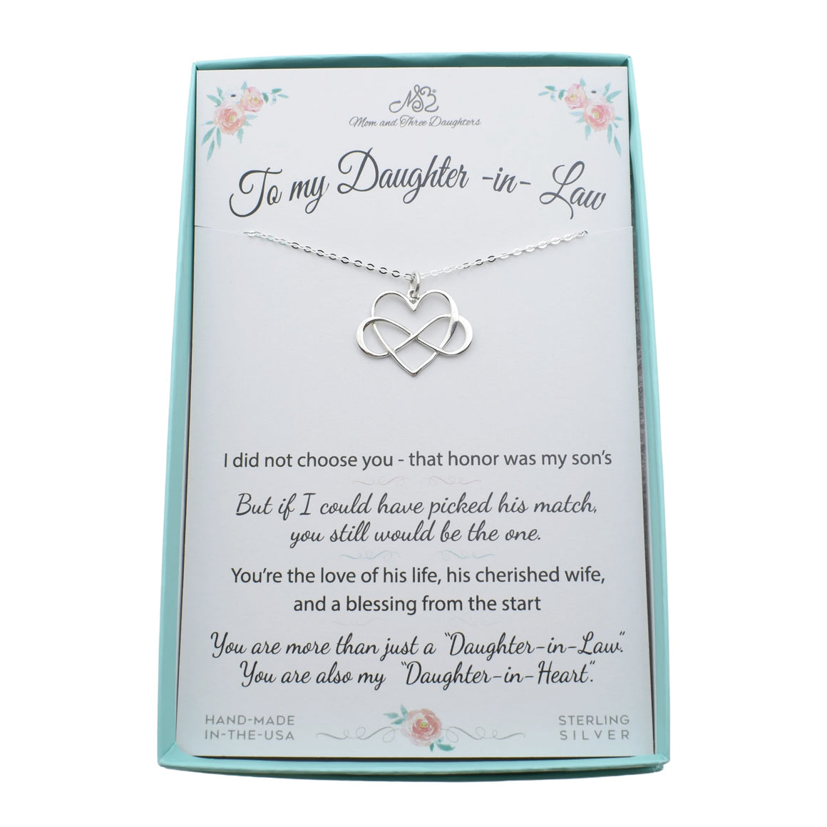 Daughter in Law Infinity Heart Necklace in Sterling Silver - Buy with Prime