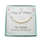 16th Birthday Crystal Pearl Bar Necklace in Sterling Silver - Buy With Prime