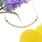 16th Birthday Crystal Pearl Bar Necklace in Sterling Silver
