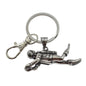 Scuba Diver Keychain in Stainless Steel