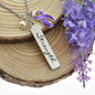 Lupus Awareness Necklace in Stainless Steel. Lupus Warrior. Purple Ribbon