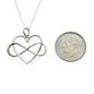Aunt and Niece Infinity Heart Necklace in Sterling Silver - Buy with Prime