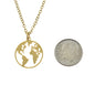 Globe Necklace in Stainless Steel. Graduation Gift