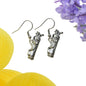 Golf Bag Earrings in Antique Silver Pewter