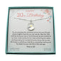 30th Birthday Mountain Sunrise Necklace in Sterling Silver and Bronze