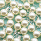 Cross and Crystal Pearl Necklace in Sterling Silver