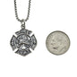 Firefighter’s Maltese Cross Necklace in Sterling Silver