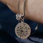 Mother and Daughter Dandelion Bangle Bracelet Set in Sterling Silver and Stainless Steel