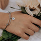 Mother and Daughter Dandelion Bangle Bracelet Set in Sterling Silver and Stainless Steel