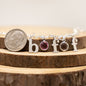 Personalized Birthstone BFF Galentine's Day Charm Bracelet in Sterling Silver