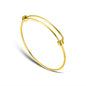 First Communion Bangle Bracelet in Gold Toned Stainless Steel