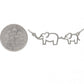 Mom and Baby Elephant Necklace in Sterling Silver