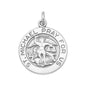 St. Michael Medal Necklace in Sterling Silver