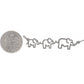Mom and Two Baby Elephants Necklace in Sterling Silver