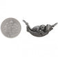 Mom and Baby Otter Necklace in Sterling Silver
